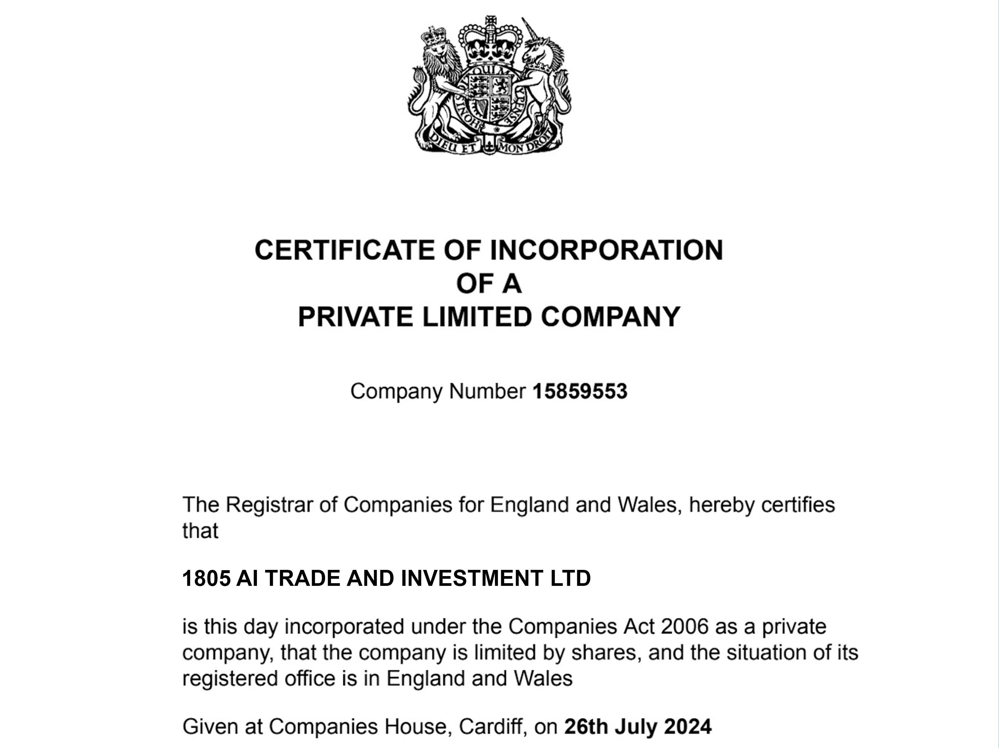 Compliance Certificate